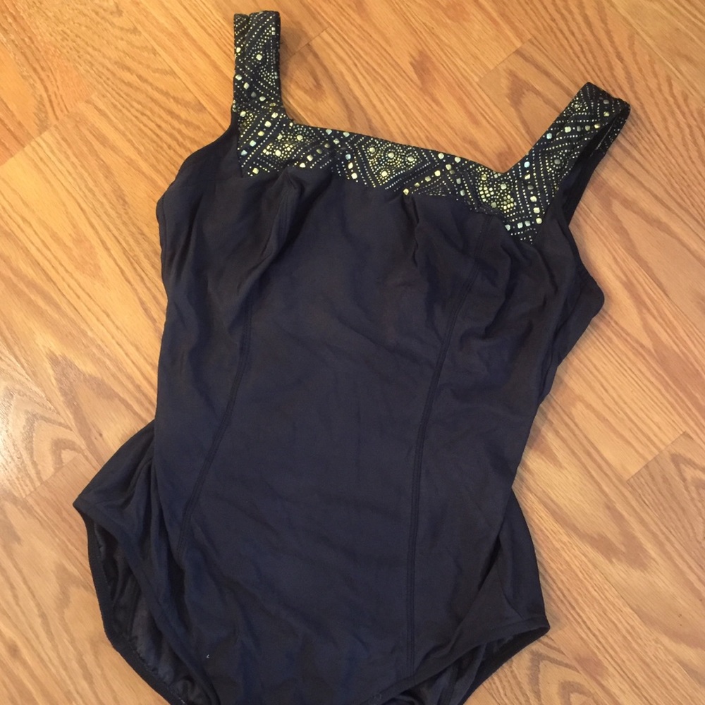 Vintage 90’s One Piece Swimsuit Square Neck